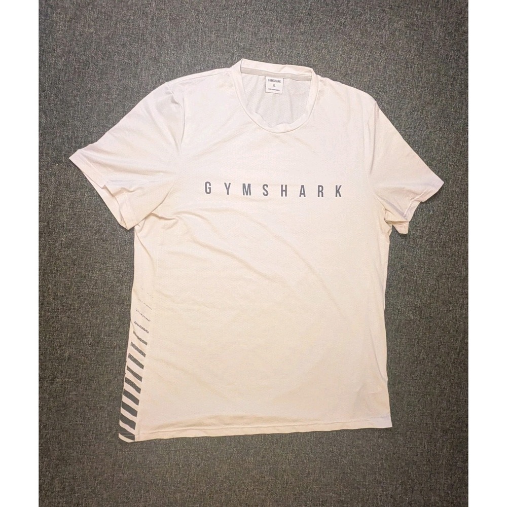 Gymshark Apex Performance T Shirt Mens XL White Short Sleeve Athletic Gym Tee